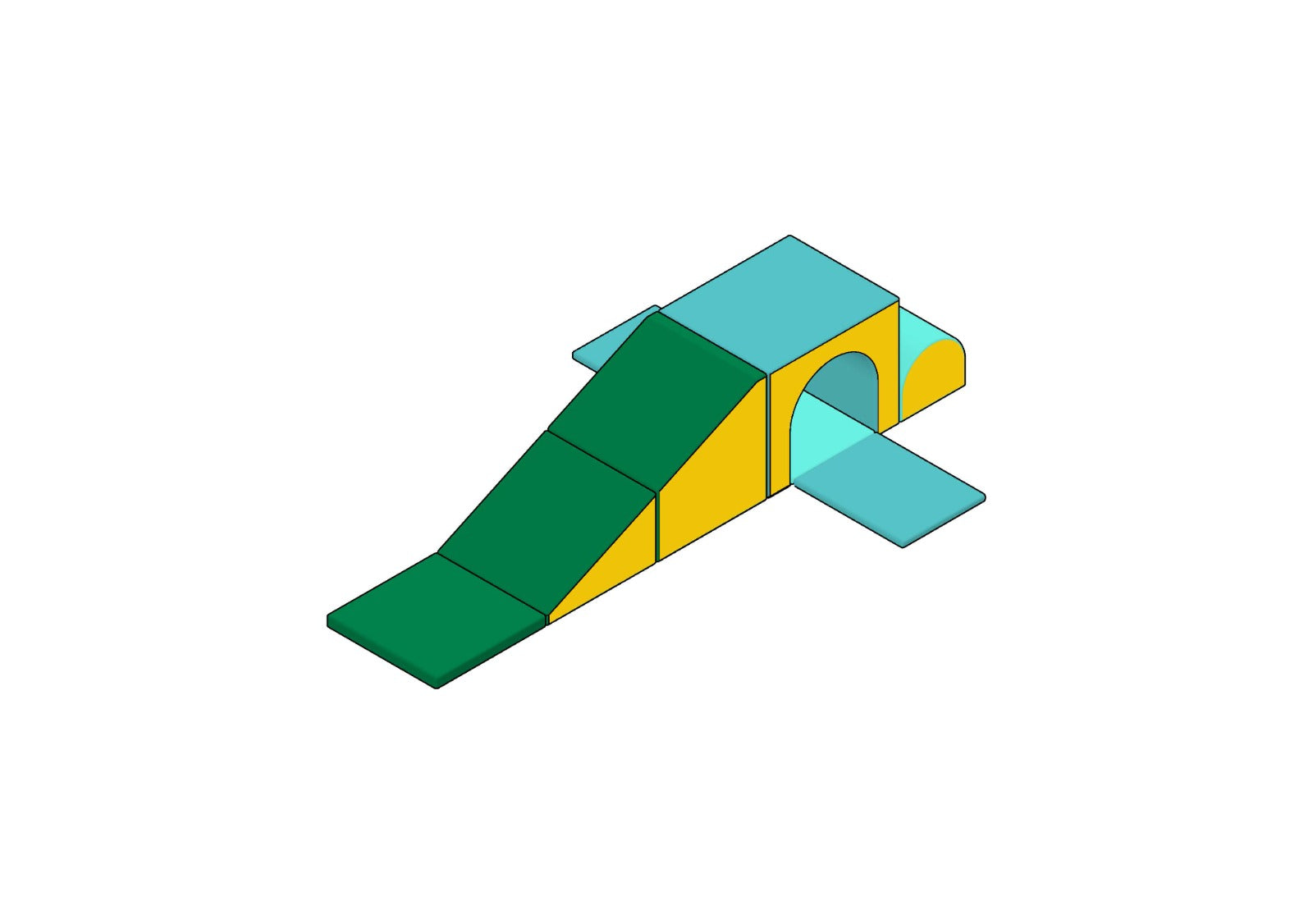 SOFT FOAM CLIMBER, OBSTACLE & TUNNEL