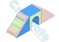 TUNNEL WITH SLIDE AND BUMP RAMP